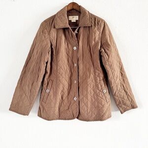 MICHAEL KORS Quilted Jacket Fall Winter Outerwear Coat Snap Close Size Large
